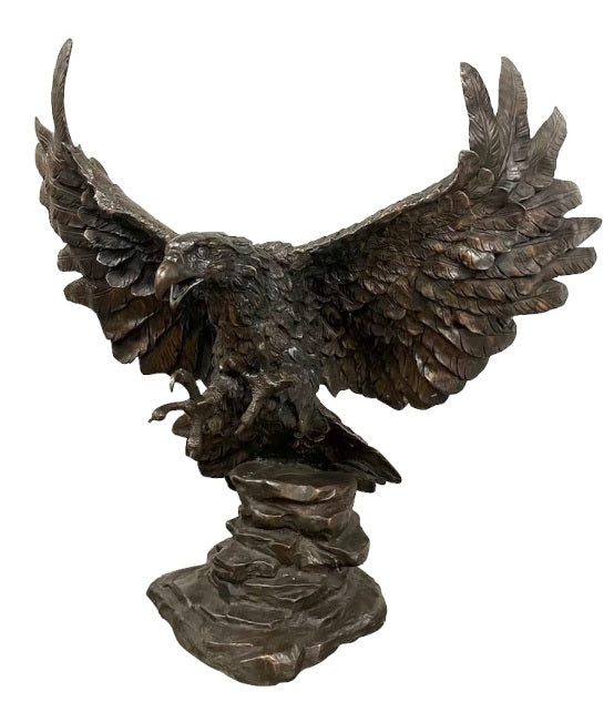 Bronze Skulptur - fliegender Bronze Adler -