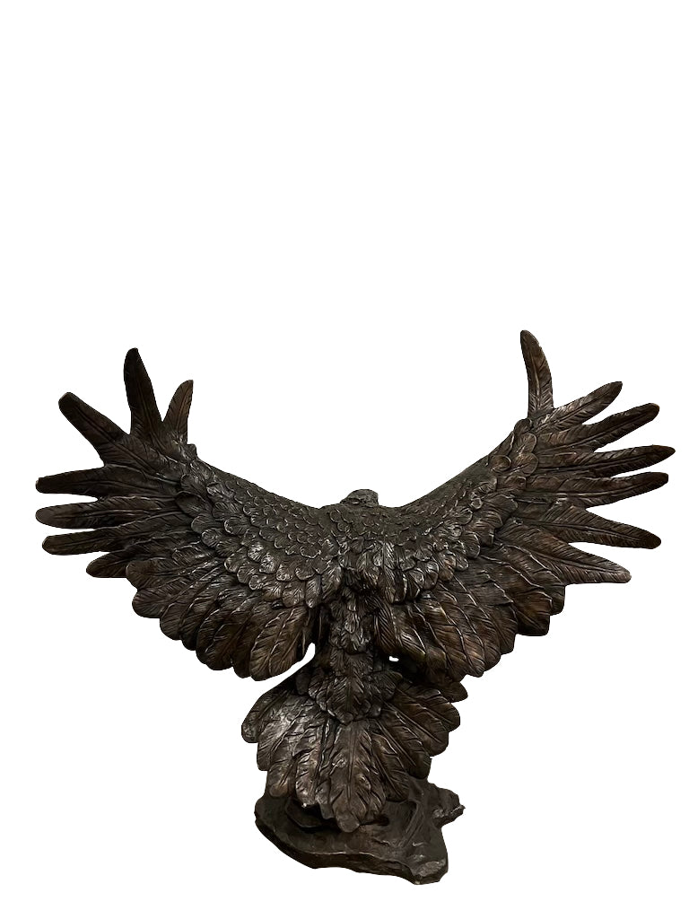 Bronze Skulptur "fliegender Adler"