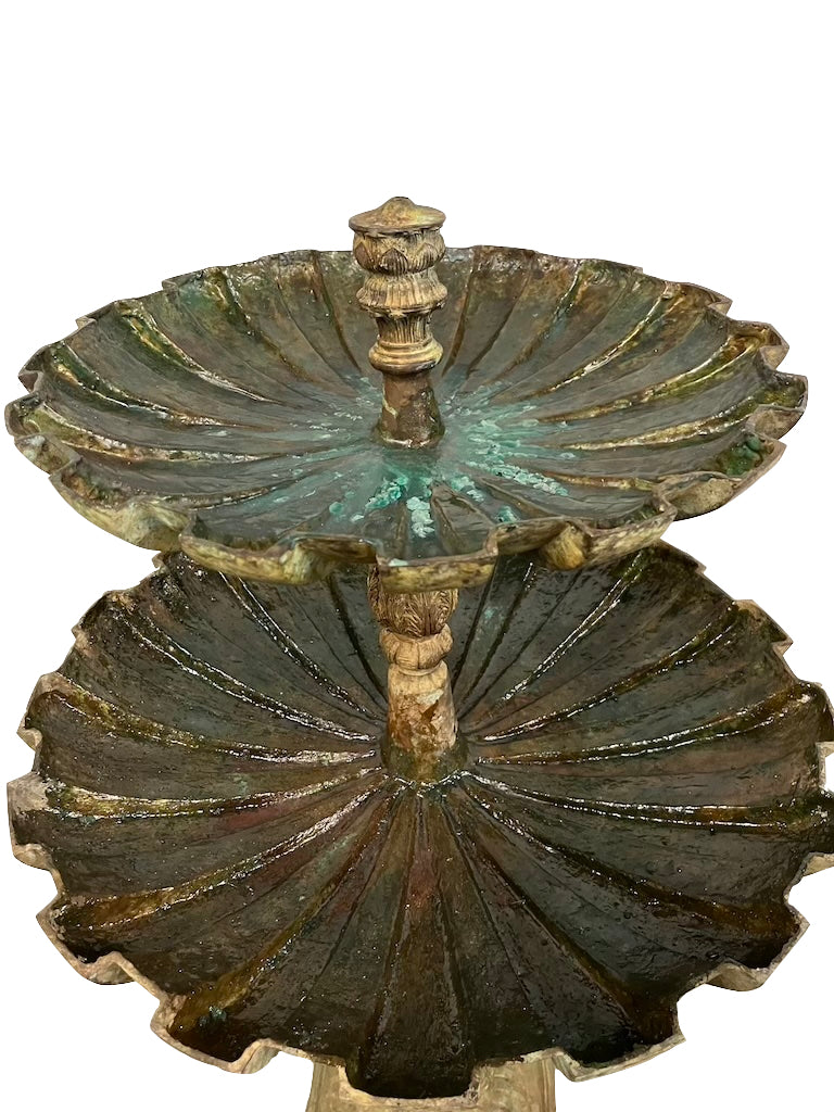 Gartenbrunnen Bronzebrunnen 2-stufig - cosmali-shop.com