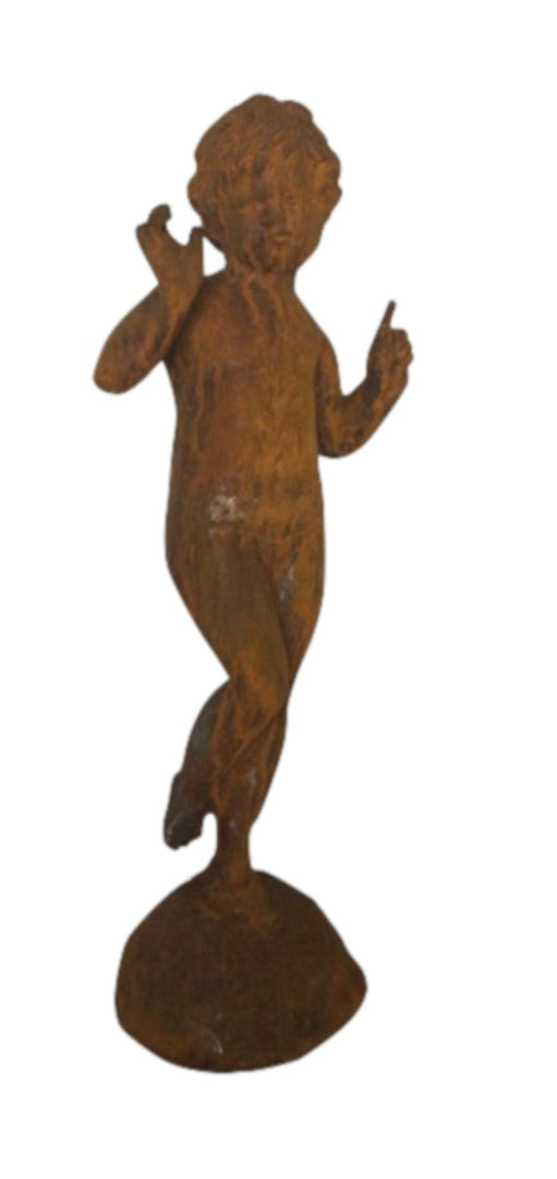 Gartenskulptur "Junge aus Gusseisen"