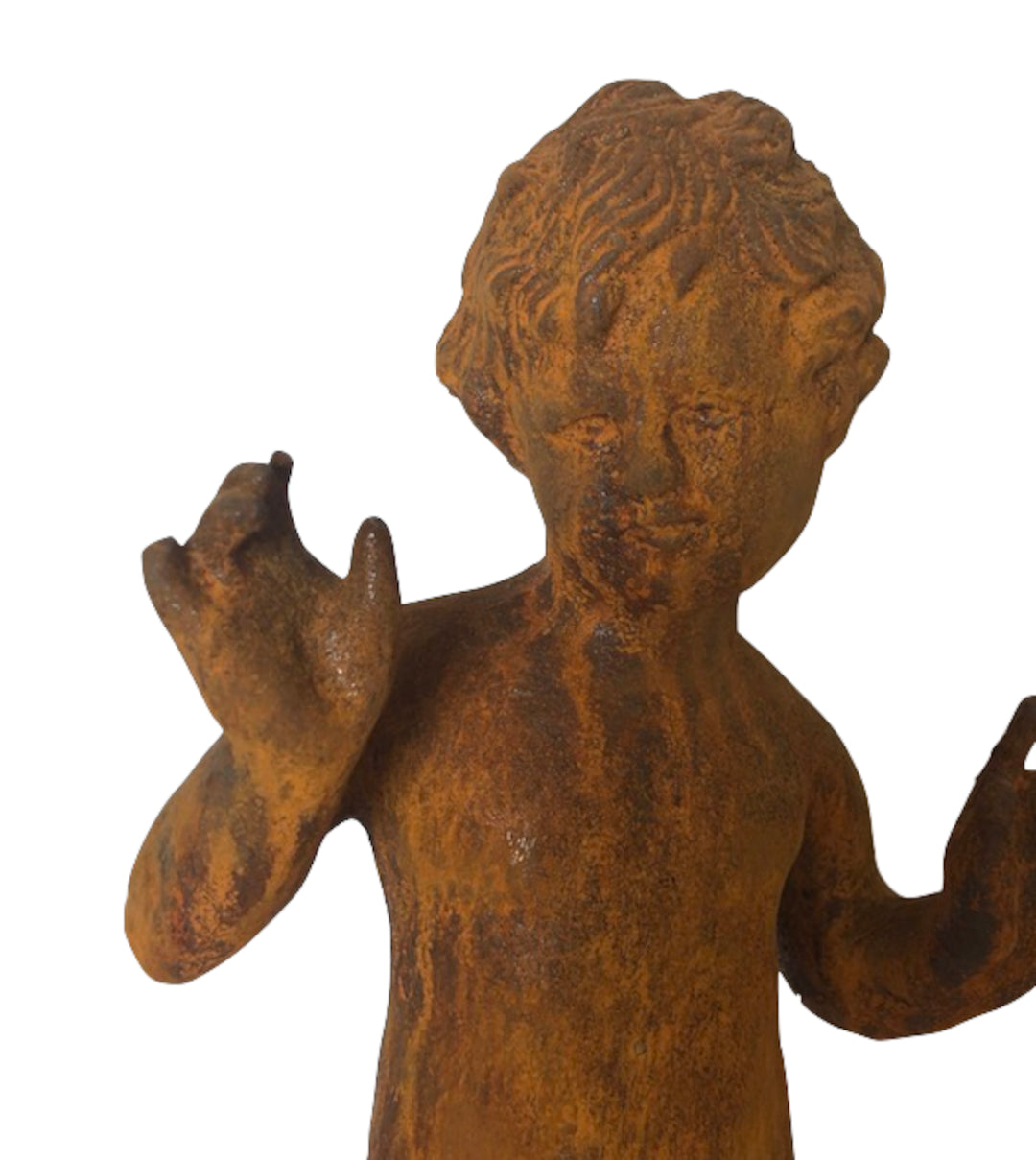 Gartenskulptur "Junge aus Gusseisen"