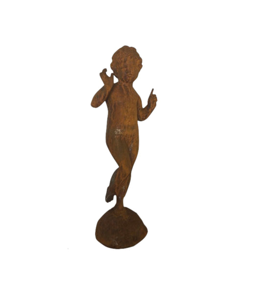Gartenskulptur "Junge aus Gusseisen" - cosmali-shop.com