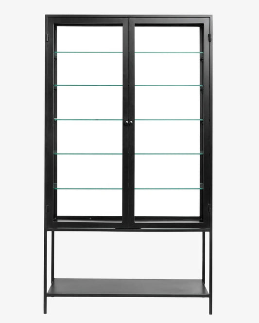Hochbeinige Vitrine Metall